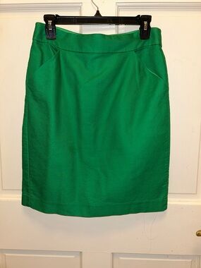 J. Crew Factory Emerald Green Pencil Skirt size 6